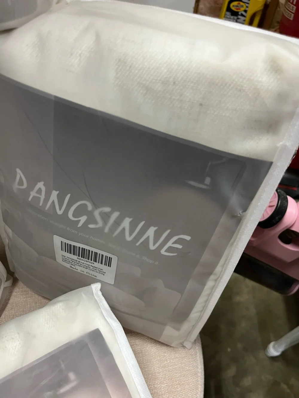 Pangsinne Thick Linen Semi Sheer Curtains